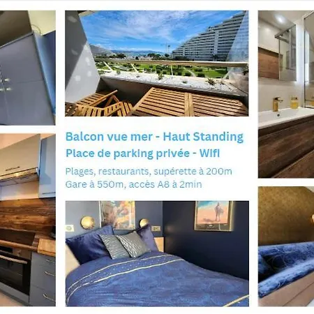 L'astronaute - Balcon Vue - Clim - Place Parking Privee - Marina Baie Des Anges Appartement Villeneuve-Loubet