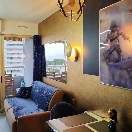 L'astronaute - Balcon Vue - Clim - Place Parking Privée - Marina Baie Des Anges